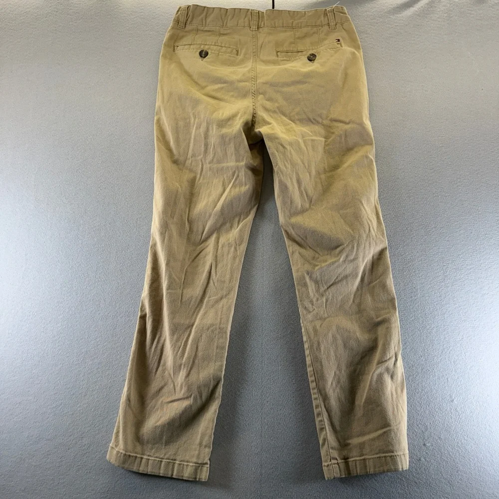 Tommy Hilfiger Boys Khaki Chino Pants Tan Straight Leg Size 20 School Uniform